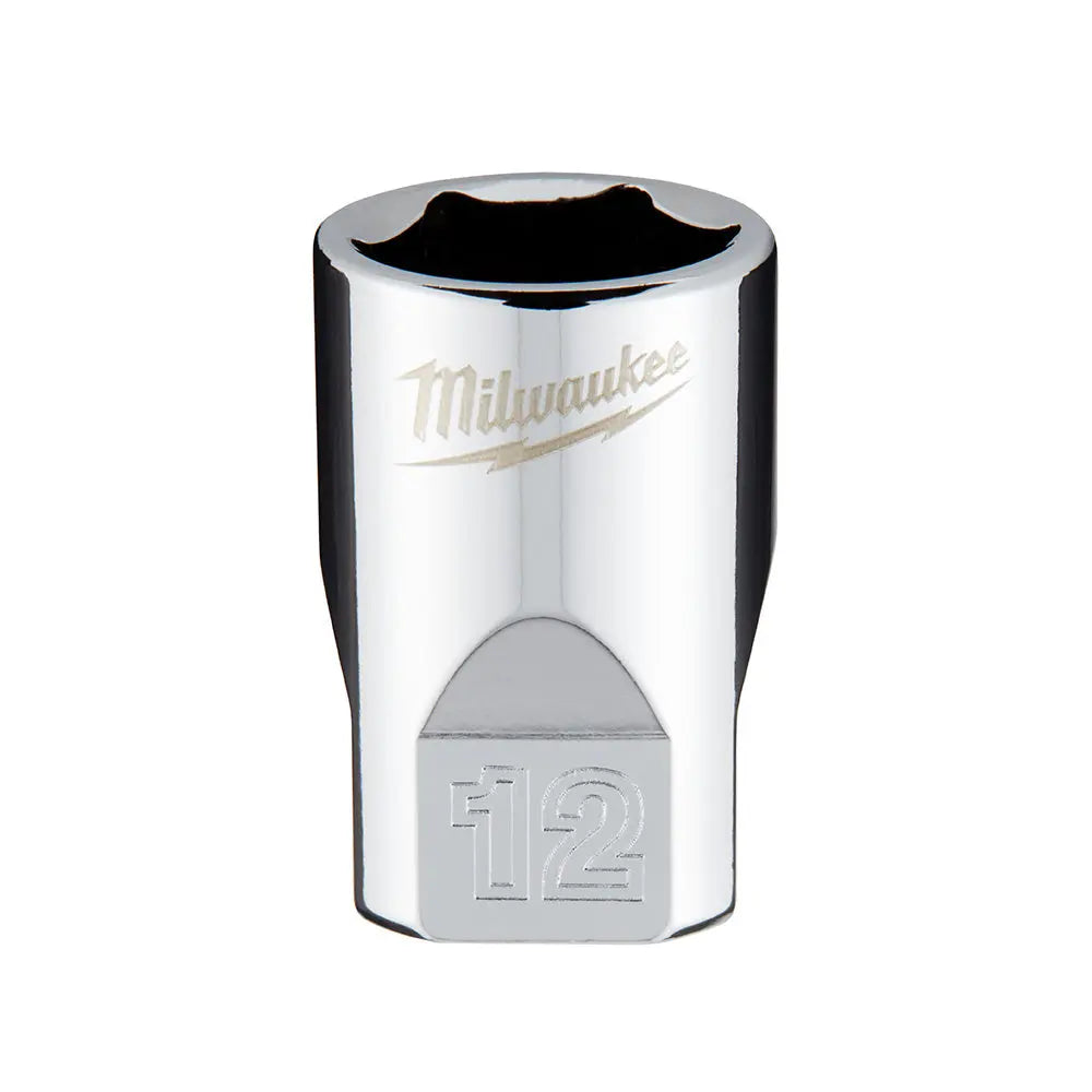 Milwaukee 45-34-9038 - 1/4 in. Drive 12mm Metric 6-Point Socket - Wise Line Tools