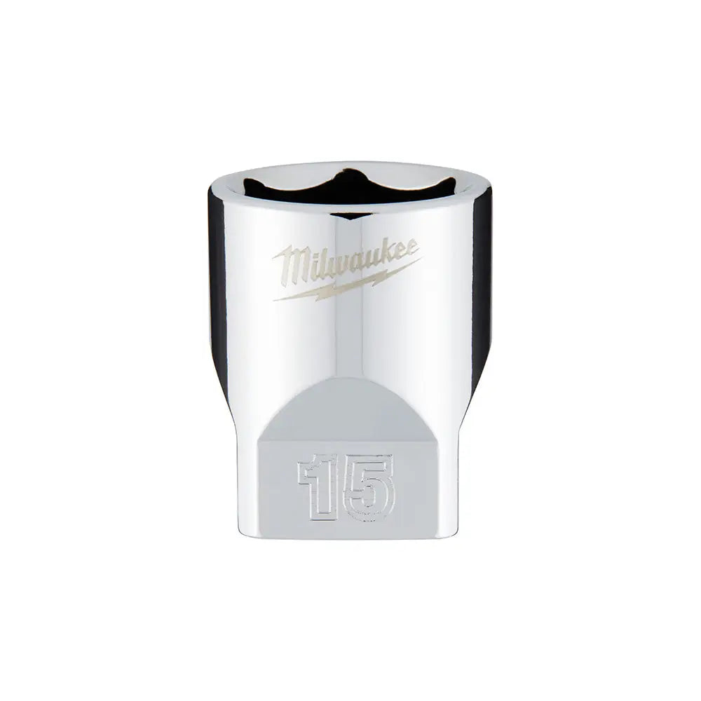Milwaukee 45-34-9041 - 1/4 in. Drive 15mm Metric 6-Point Socket - Wise Line Tools