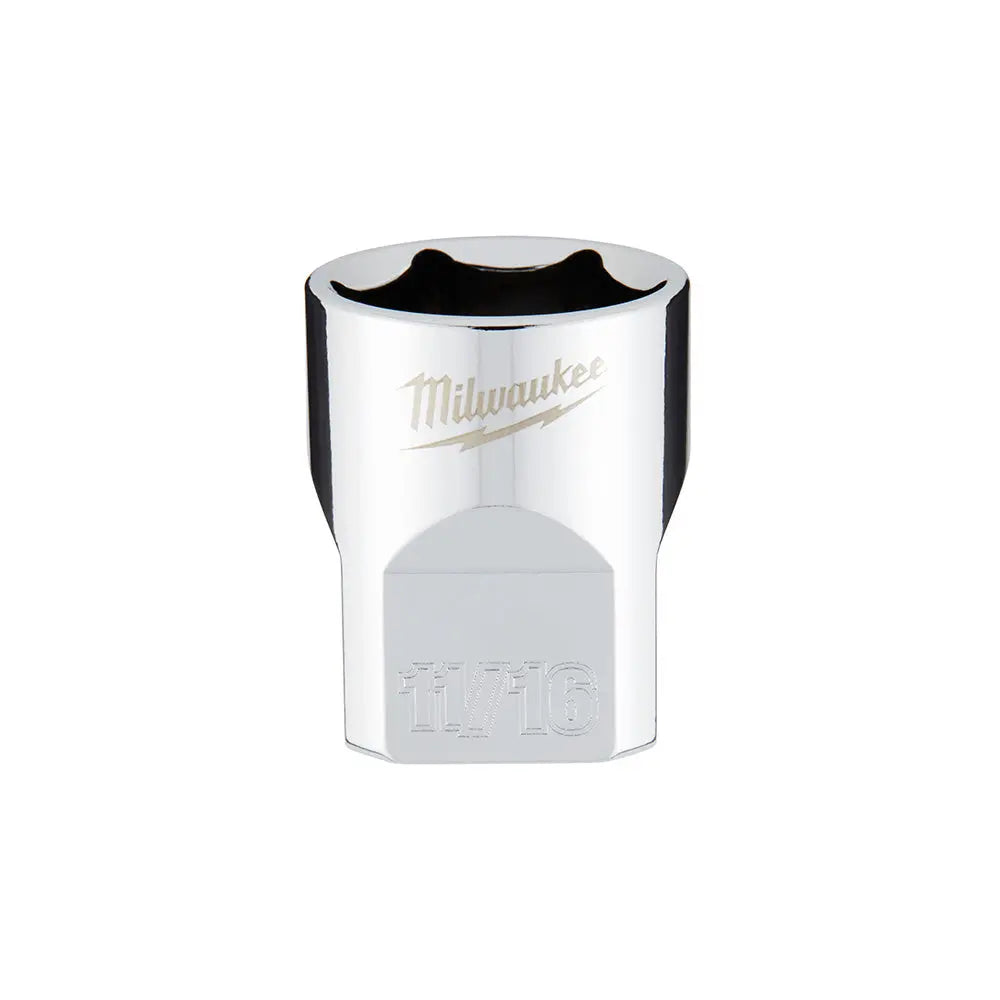 Milwaukee 45-34-9067 - 3/8 in. Drive 11/16 in. SAE 6-Point Socket - Wise Line Tools