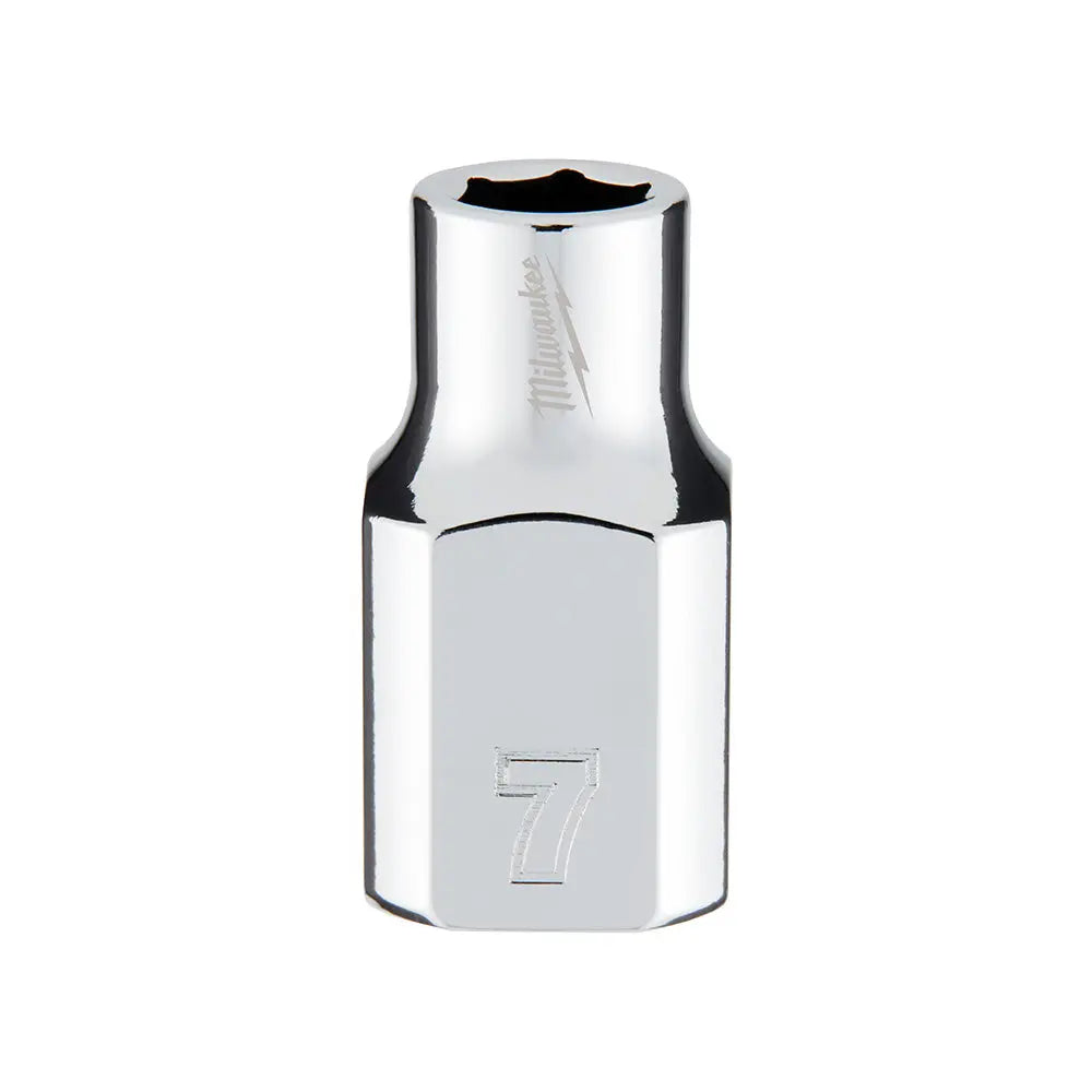 Milwaukee 45-34-9077 - 3/8 in. Drive 7mm Metric 6-Point Socket - Wise Line Tools