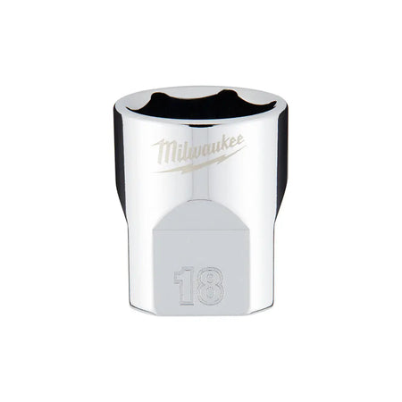 Milwaukee 45-34-9088 - 3/8 in. Drive 18mm Metric 6-Point Socket - Wise Line Tools