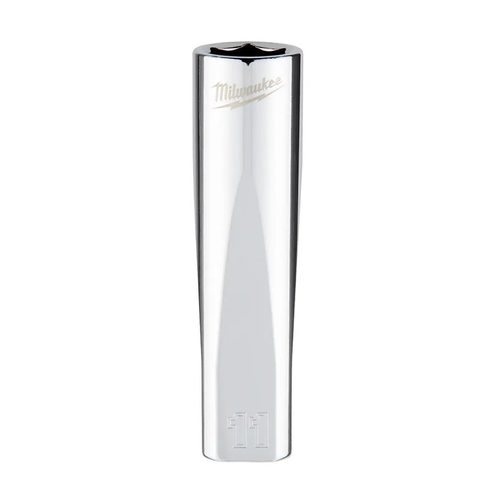 Milwaukee 45-34-9094 - 3/8 in. Drive 11mm Metric 6-Point Deep Socket - Wise Line Tools