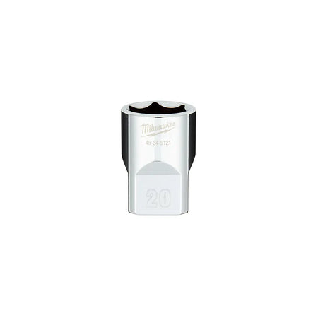Milwaukee 45-34-9121 - 1/2 in. Drive 20MM Metric 6-Point Socket with FOUR FLAT™ Sides - Wise Line Tools