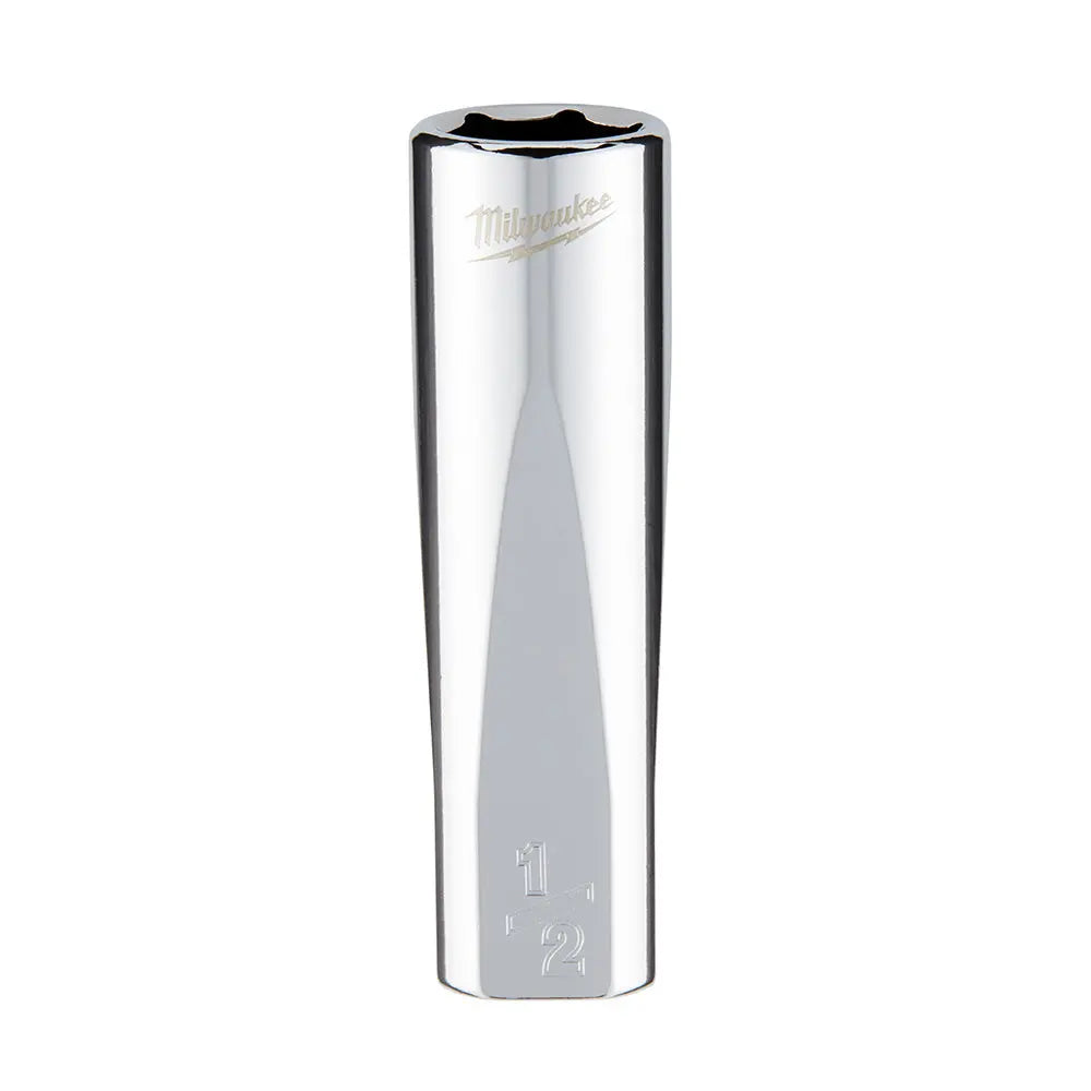 Milwaukee 45-35-5000 - 3/8 in. Drive 1/2 in. SAE 6-Point Deep Socket - Wise Line Tools