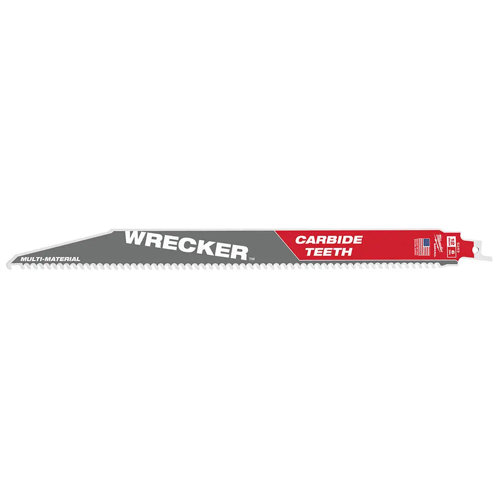Milwaukee 48-00-5243 - 12" 6 TPI THE WRECKER™ with Carbide Teeth SAWZALL® Blade 1PK - Wise Line Tools