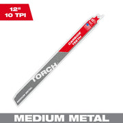 Milwaukee 48-00-5253 - 12" 10TPI The TORCH™ with Carbide Teeth for Medium Metal 1PK - Wise Line Tools