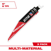 Milwaukee 48-00-5371 - 6" THE WRECKER™ with NITRUS CARBIDE™ 3PK - Wise Line Tools