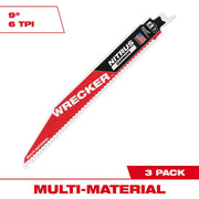 Milwaukee 48-00-5372 - 9" THE WRECKER™ with NITRUS CARBIDE™ 3PK - Wise Line Tools