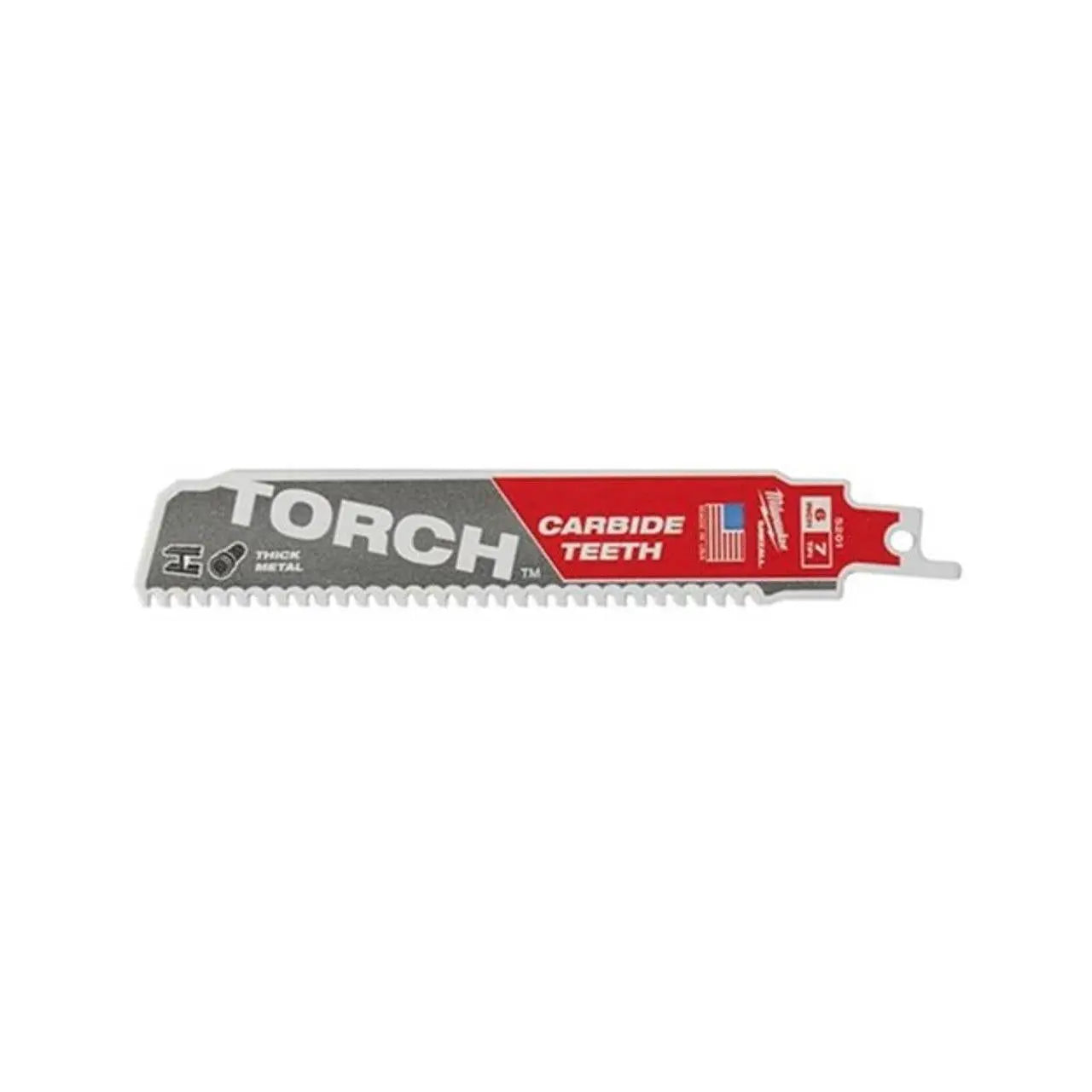 Milwaukee 48-00-5501 - 6" 8TPI THE TORCH™ Carbide Teeth Metal Cutting SAWZALL® Blade 5PK - Wise Line Tools