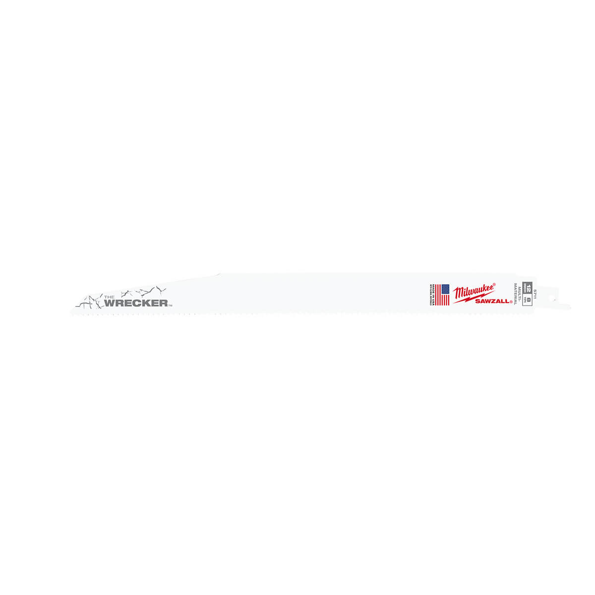 Milwaukee 48-00-5711 - The WRECKER™ Multi-Material SAWZALL® Blade 12" 7/11TPI 5pk - Wise Line Tools