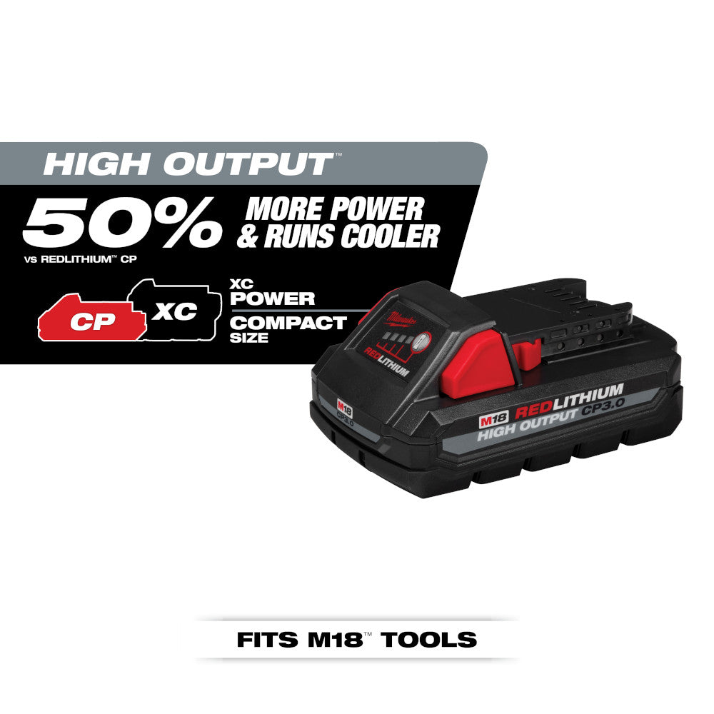 Milwaukee 48-11-1837 - M18™ REDLITHIUM™ HIGH OUTPUT™ CP3.0 Battery 2 Pack - Wise Line Tools