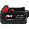 Milwaukee 48-11-1850 - M18™ REDLITHIUM™ XC 5.0Ah Extended Capacity Battery Pack - Wise Line Tools