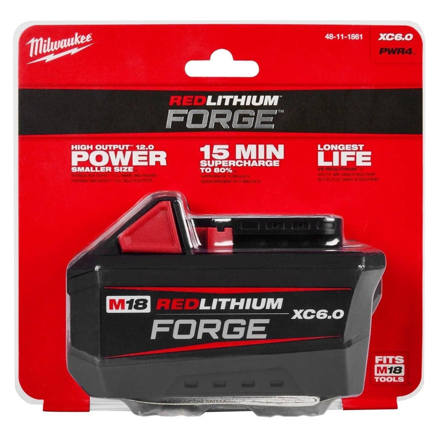Milwaukee 48-11-1861 - M18™ REDLITHIUM™ FORGE™ XC6.0 Battery Pack - Wise Line Tools