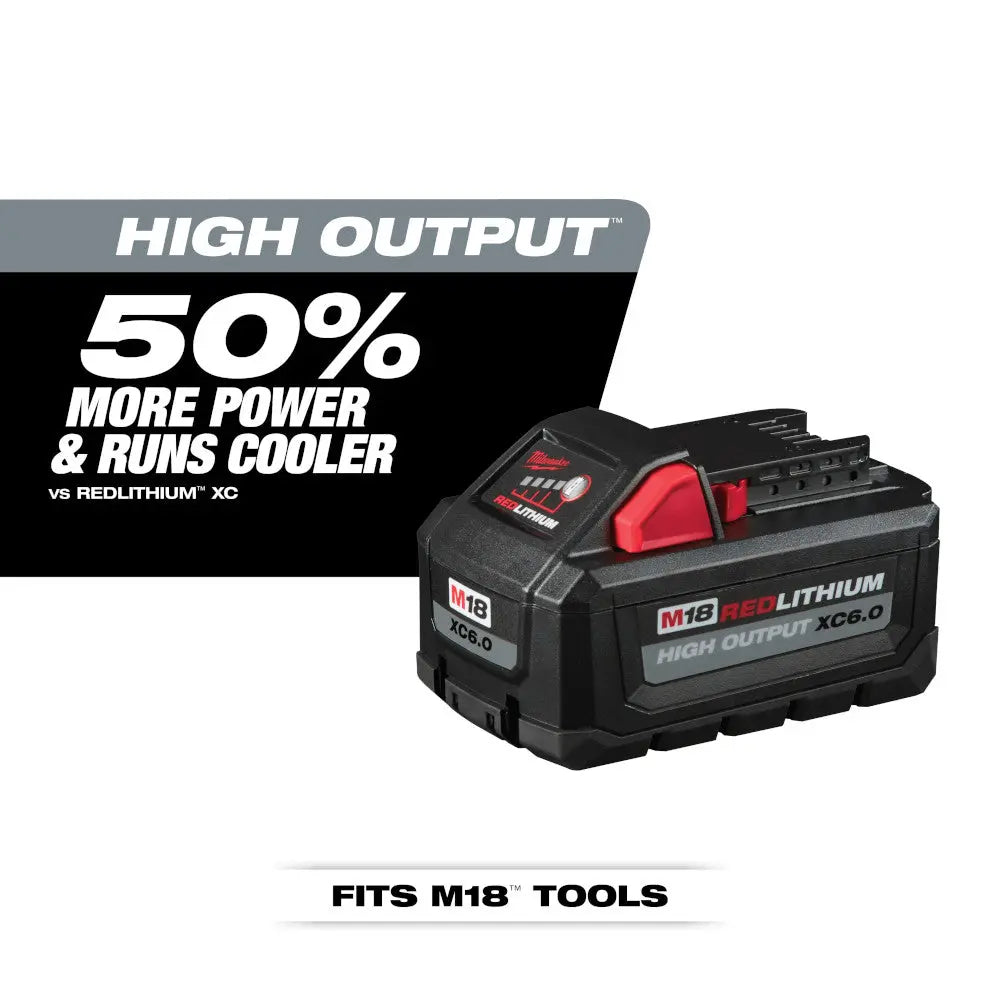 Milwaukee 48-11-1862 - M18™ REDLITHIUM™ HIGH OUTPUT™ XC 6.0Ah Battery Pack (2 Piece) - Wise Line Tools