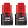 Milwaukee 48-11-2411 - M12™ REDLITHIUM™ 1.5Ah Compact Battery Pack (2 Piece)