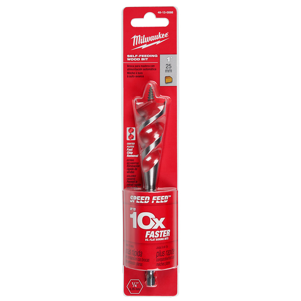Milwaukee 48-13-0088 - SPEED FEED™ Wood Bit 1" x 6" - Wise Line Tools