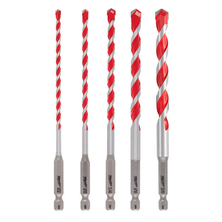 Milwaukee 48-20-9051 - 5PC. SHOCKWAVE Impact Duty™ Carbide Hammer Drill Bit Set - Wise Line Tools