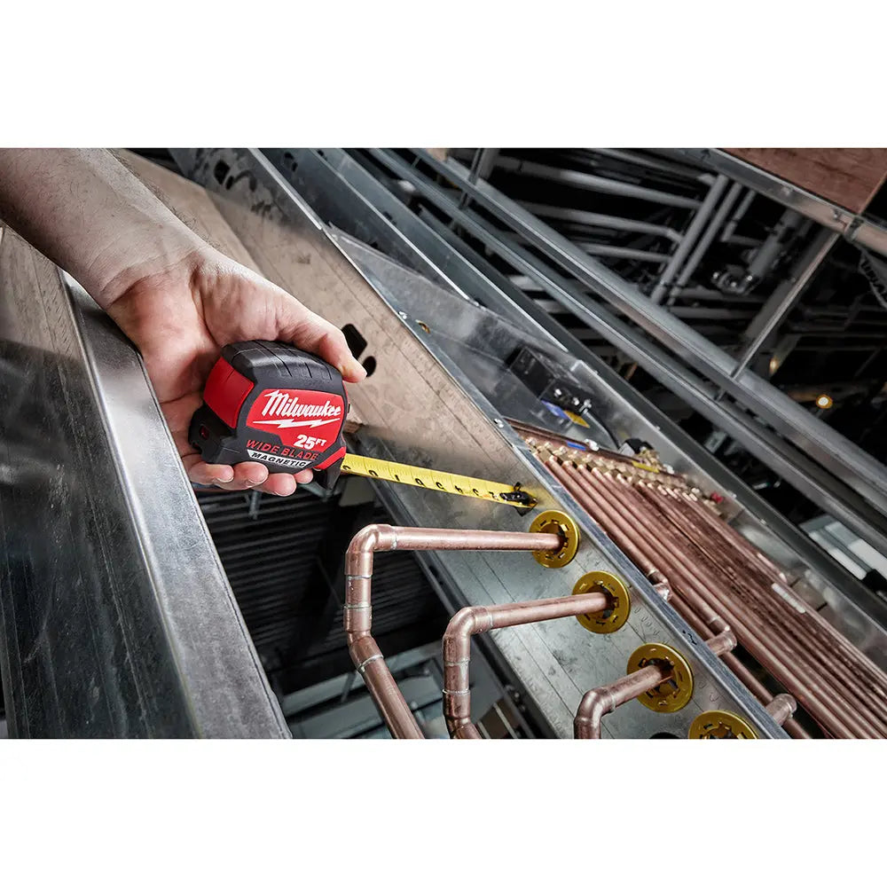 Milwaukee 48-22-0225M - 25Ft Wide Blade Magnetic Tape Measure - Wise Line Tools
