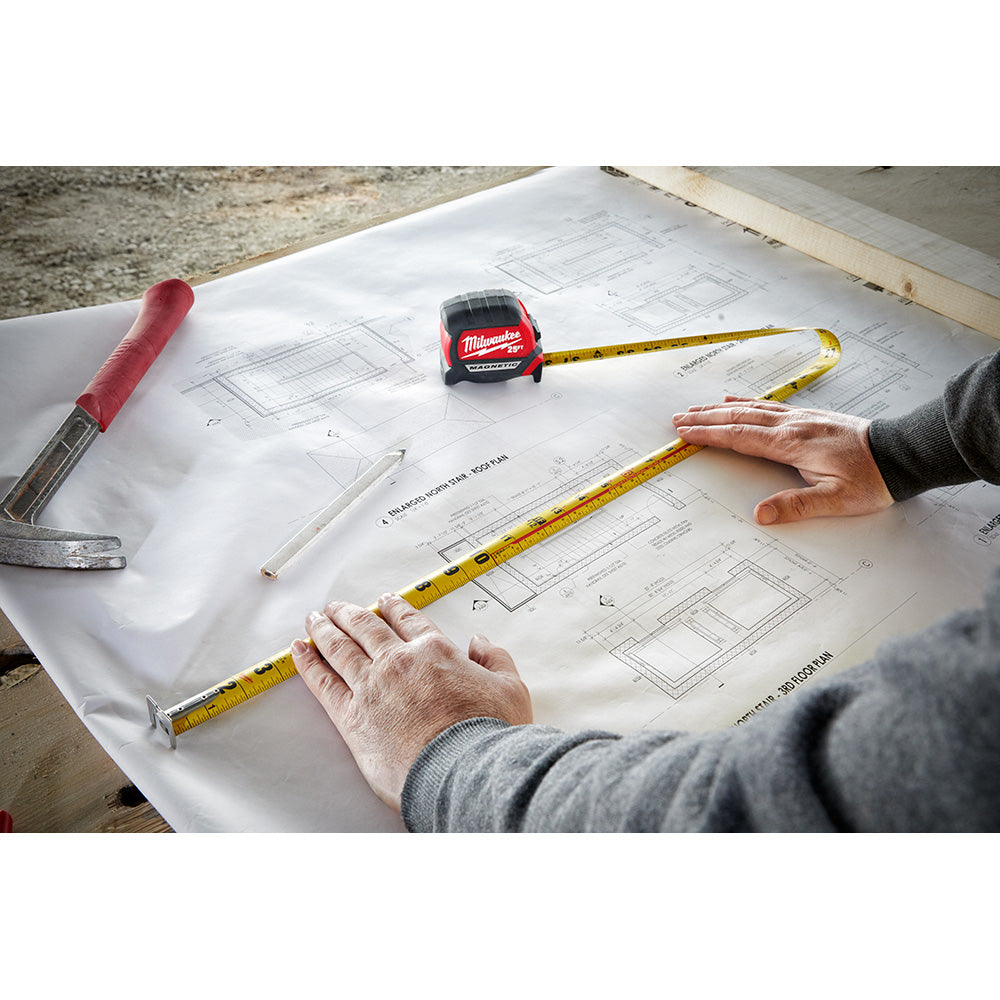 Milwaukee 48-22-0325 - 25Ft Compact Magnetic Tape Measure - Wise Line Tools