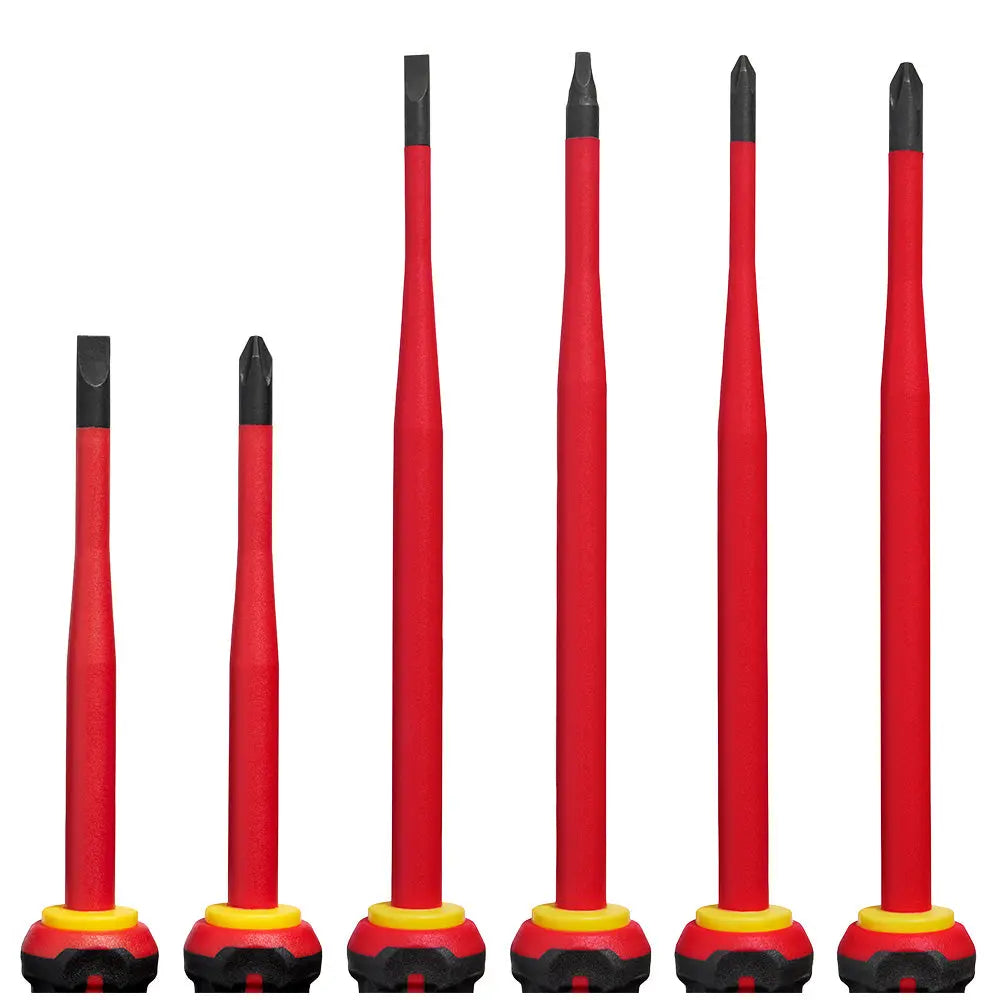 Milwaukee 48-22-2206 - 6pc 1000V Insulated Slim Tip Screwdriver Set - Wise Line Tools