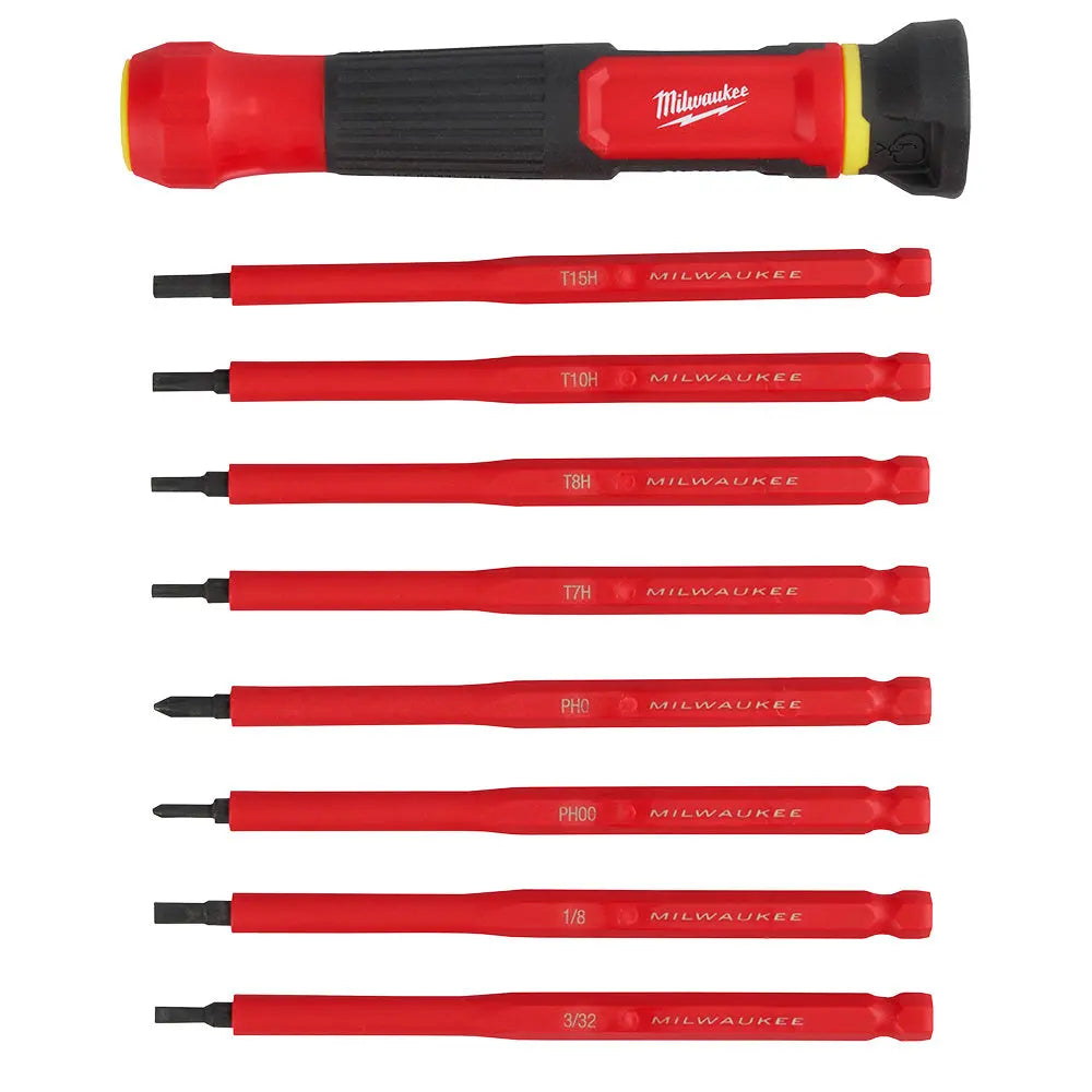 Milwaukee 48-22-2217 - 8-in-1 1000V Insulated Precision Multi-Bit Screwdriver Set - Wise Line Tools