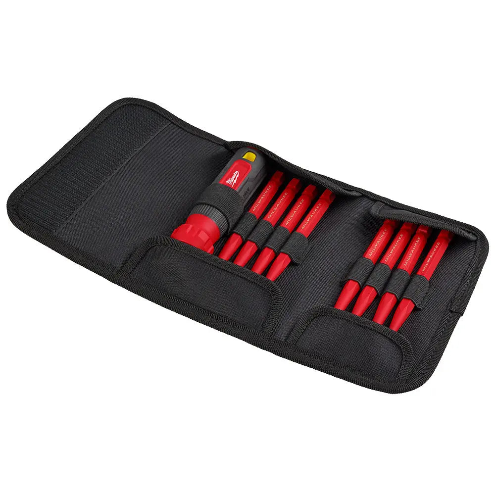 Milwaukee 48-22-2218 - 8-in-1 1000V Insulated Slim Tip Multi-Bit Screwdriver - Wise Line Tools