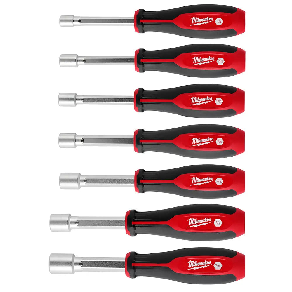 Milwaukee 48-22-2547 - 7pc SAE HollowCore™ Magnetic Nut Driver Set - Wise Line Tools