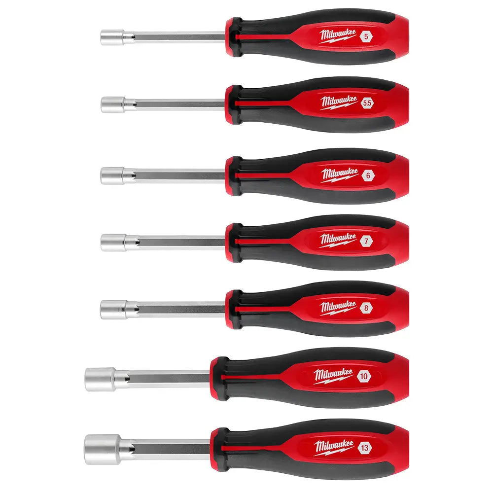 Milwaukee 48-22-2548 - 7pc Metric HollowCore™ Magnetic Nut Driver Set - Wise Line Tools