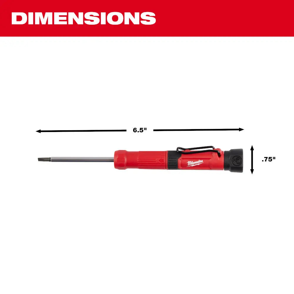 Milwaukee 48-22-2932 - 4-in-1 Pocket Precision Multi-Bit Screwdriver - Wise Line Tools