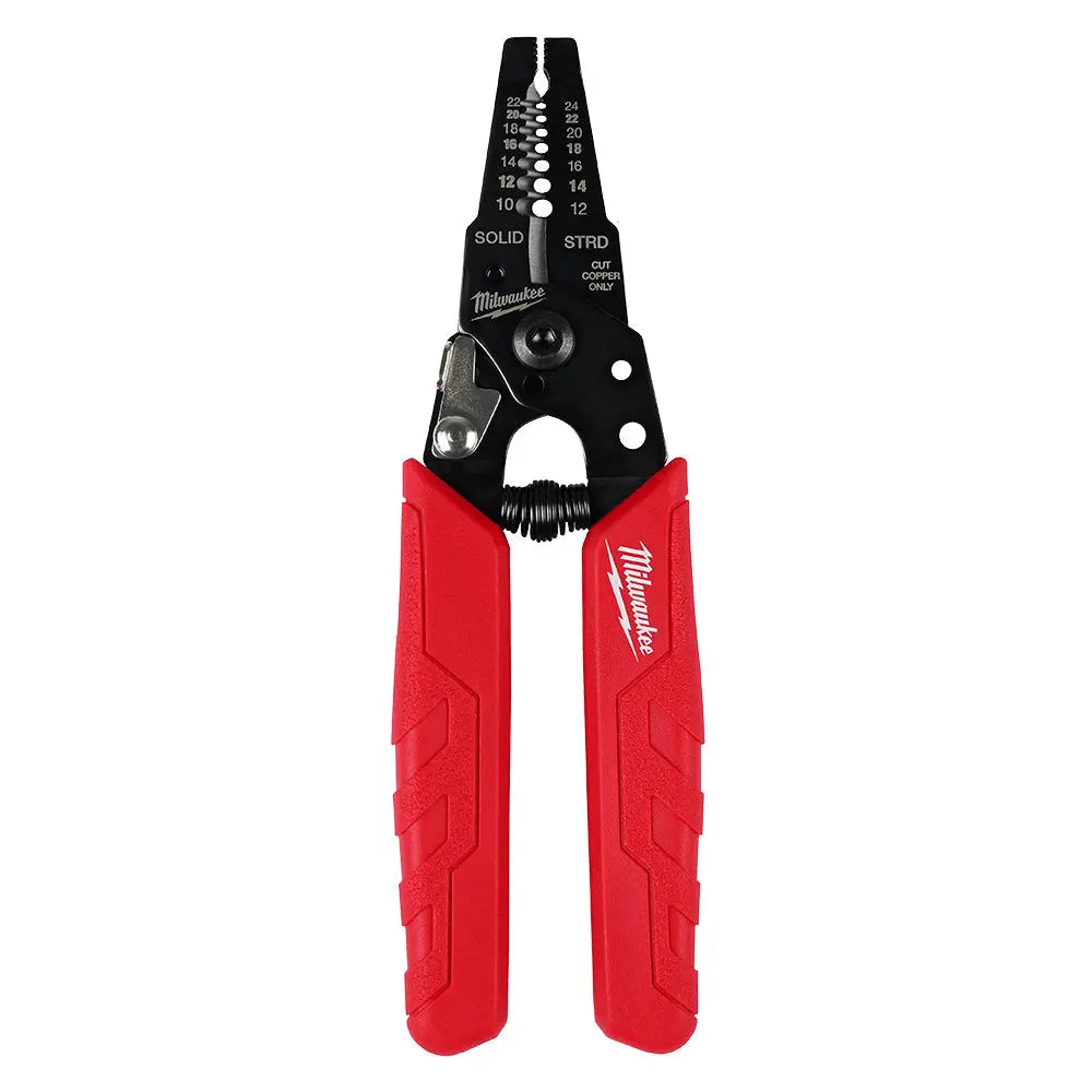 Milwaukee 48-22-3044 - 10-24 AWG Compact Comfort Grip Wire Stripper & Cutter - Wise Line Tools