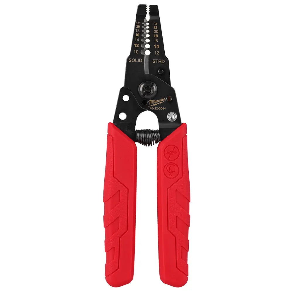 Milwaukee 48-22-3044 - 10-24 AWG Compact Comfort Grip Wire Stripper & Cutter - Wise Line Tools