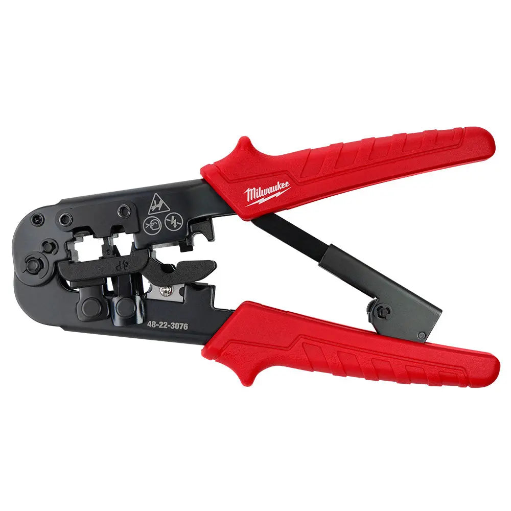 Milwaukee 48-22-3076 - Ratcheting Modular Crimper & Stripper - Wise Line Tools