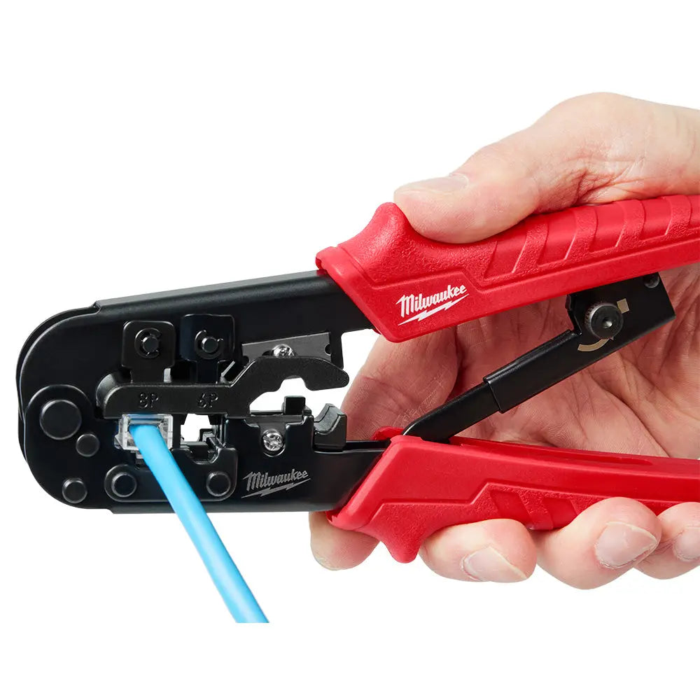 Milwaukee 48-22-3076 - Ratcheting Modular Crimper & Stripper - Wise Line Tools