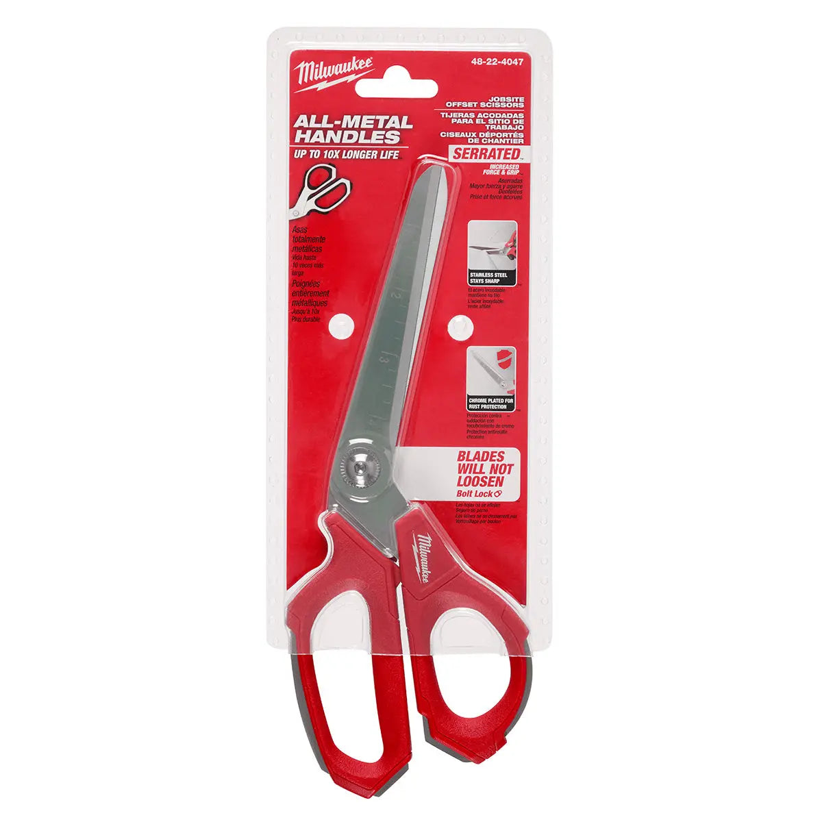 Milwaukee 48-22-4047 - Jobsite Offset Scissors - Wise Line Tools
