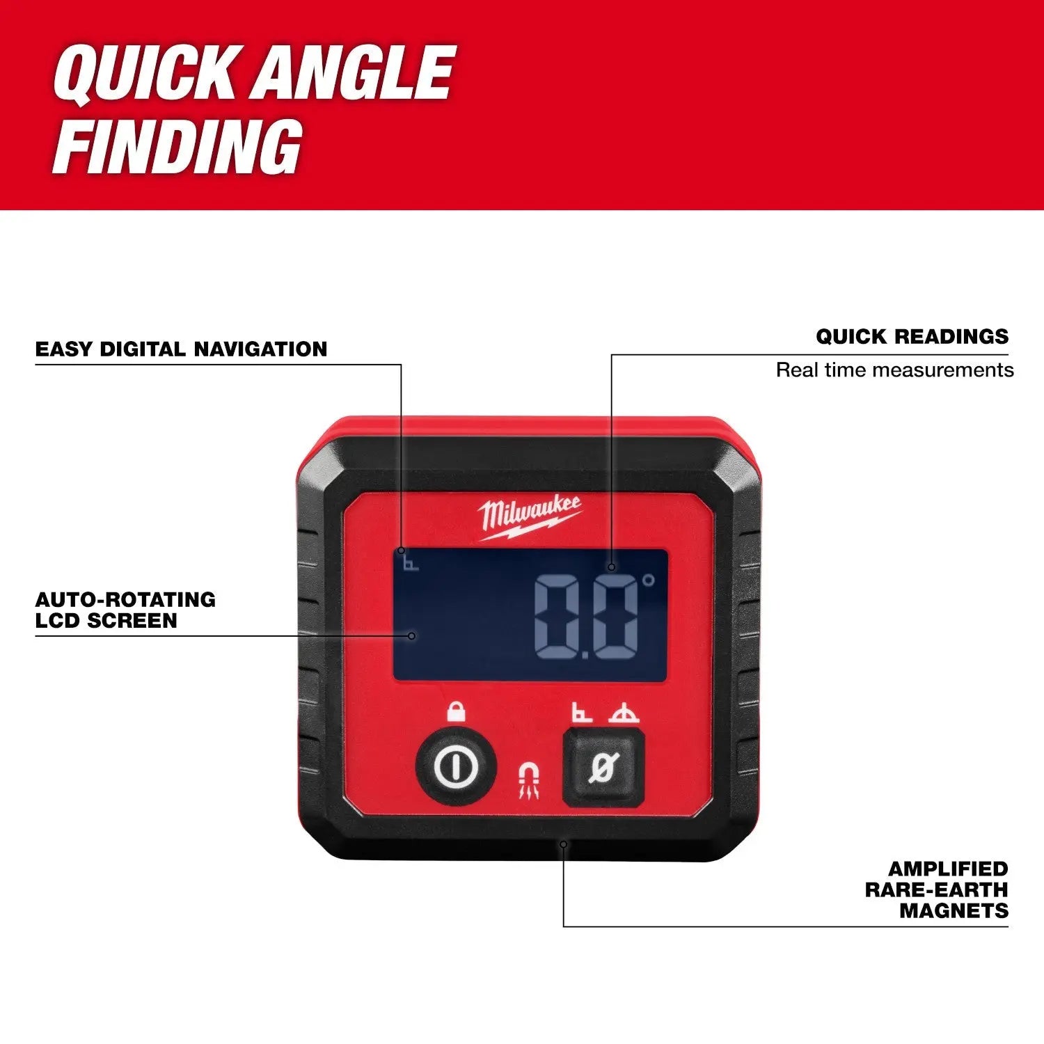 Milwaukee 48-22-5602 - Digital Angle Gauge - Wise Line Tools