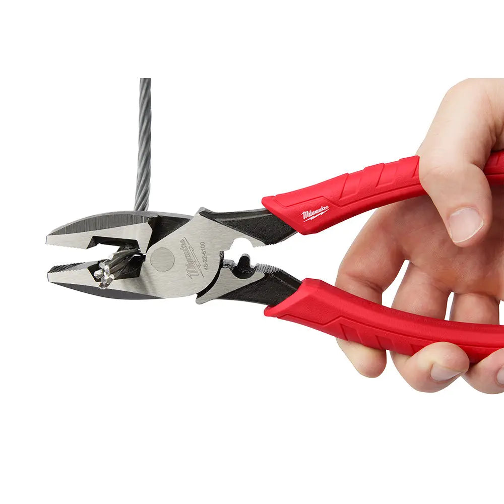 Milwaukee 48-22-6100 - 9 in. High Leverage Lineman's Pliers w/ Crimper - Wise Line Tools
