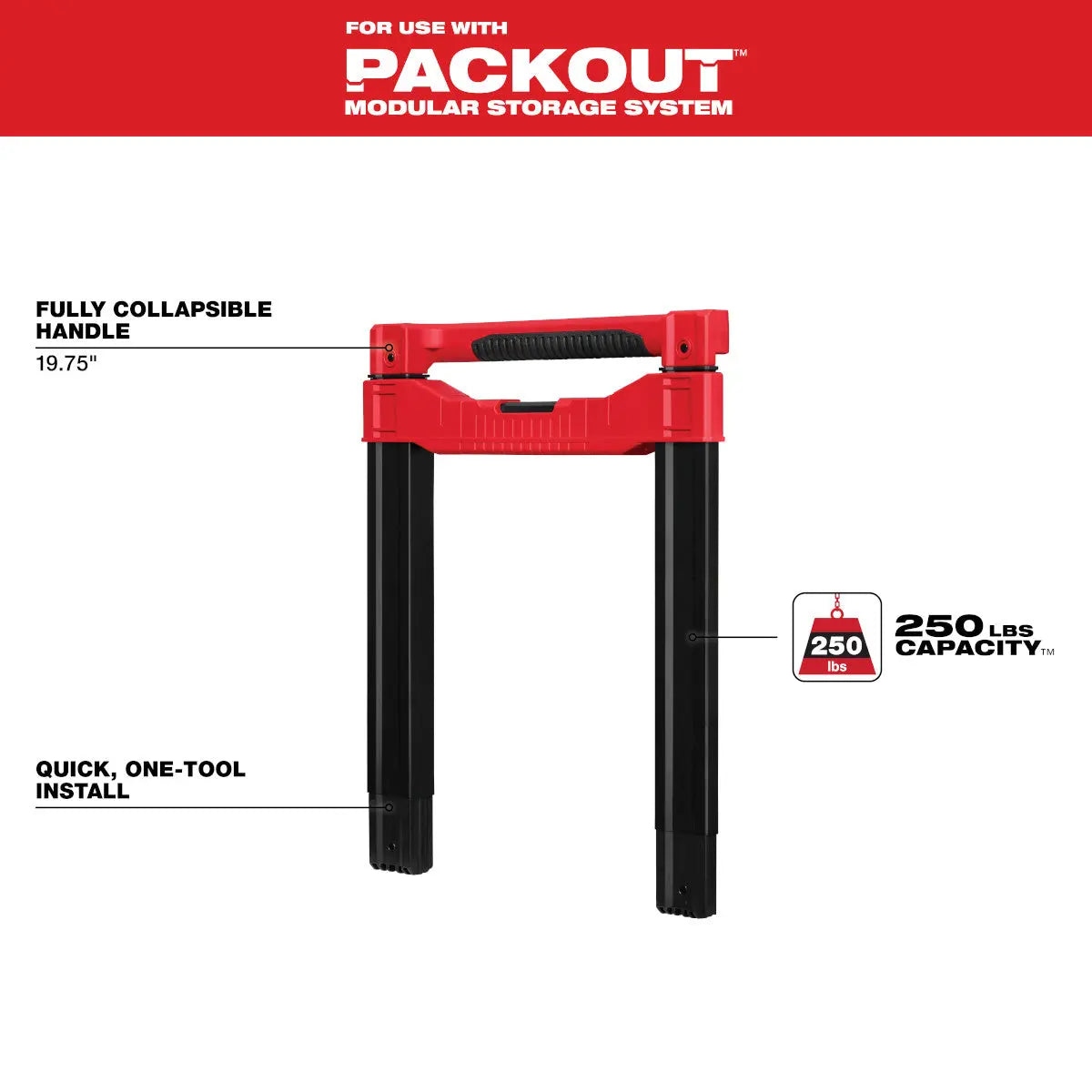 Milwaukee 48-22-8027 - Low-Profile Handle for PACKOUT™ Rolling