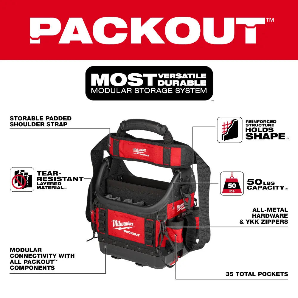 Milwaukee 48-22-8311 - PACKOUT™ 10" Structured Tote - Wise Line Tools