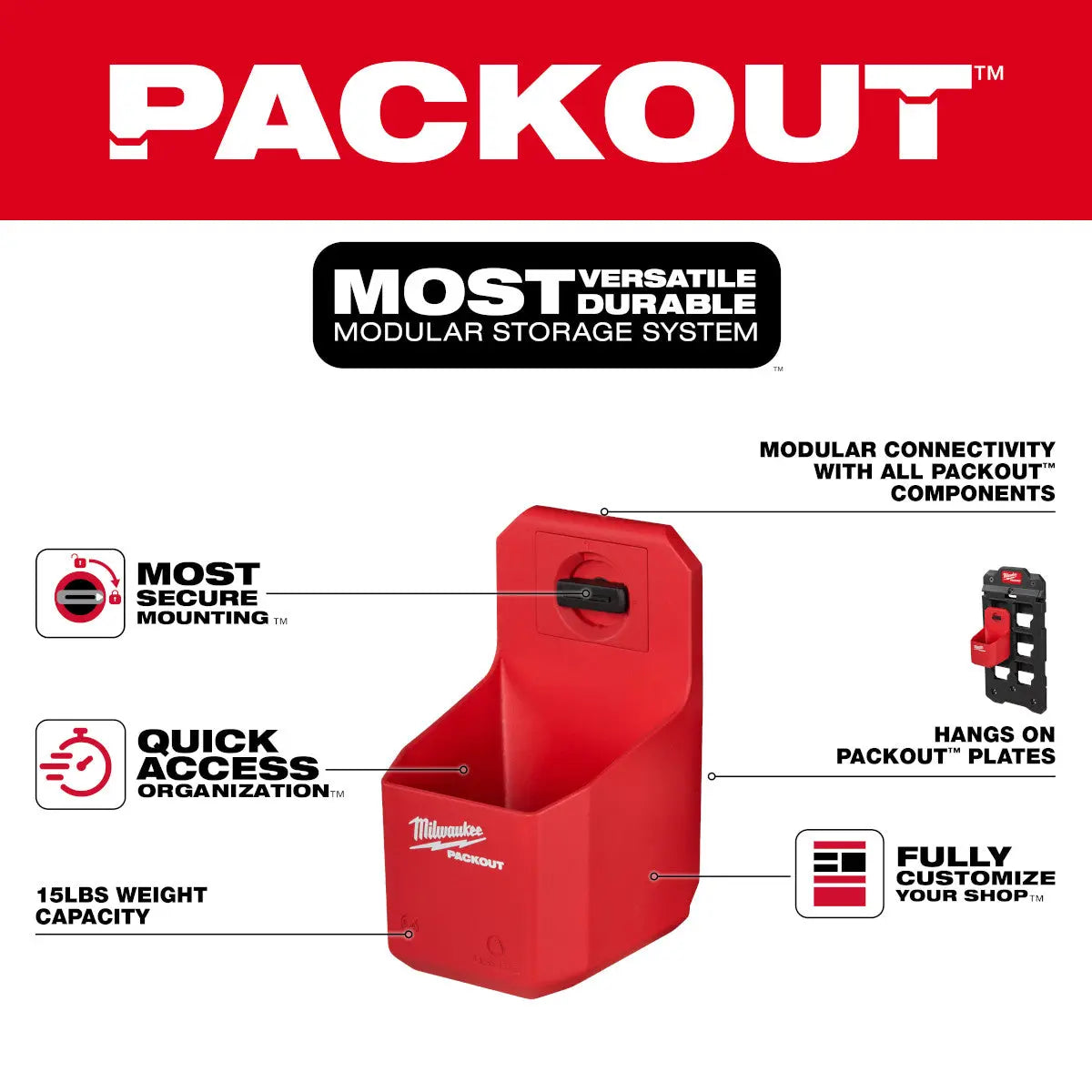 Milwaukee 48-22-8336 - PACKOUT™ Organizer Cup - Wise Line Tools