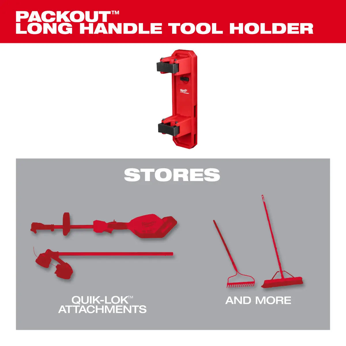 Milwaukee 48-22-8348 - PACKOUT™ Long Handle Tool Holder - Wise Line Tools