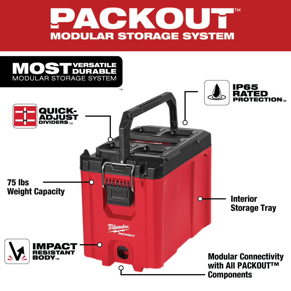 Milwaukee 48-22-8422 - PACKOUT™ Compact Tool Box - Wise Line Tools