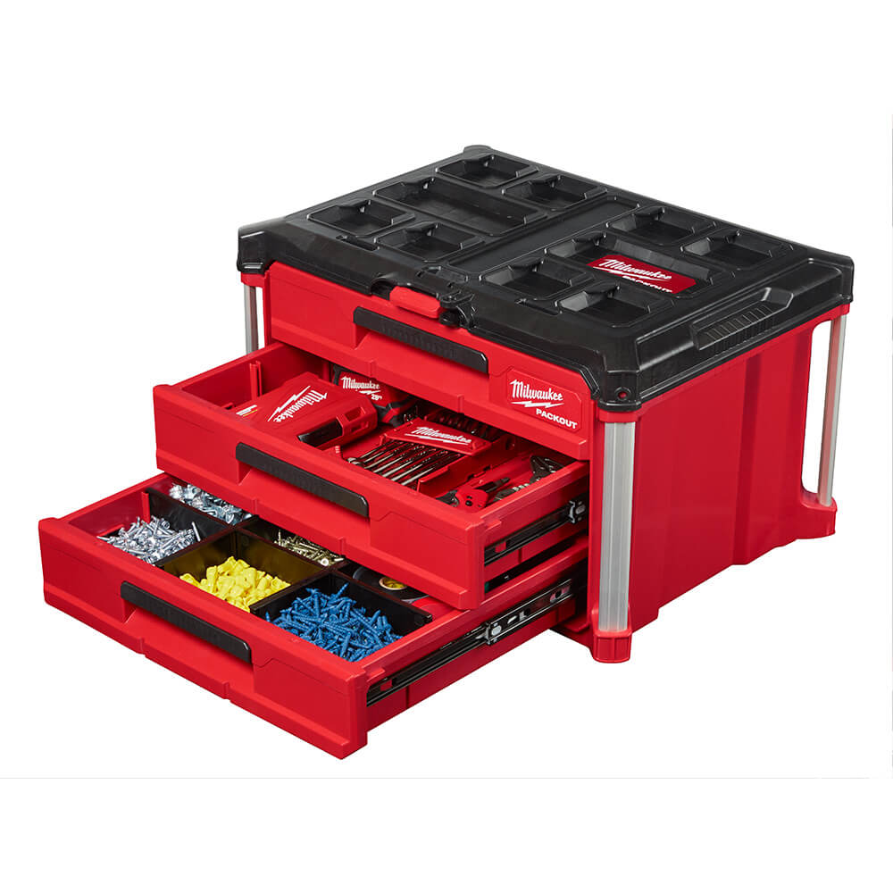 Milwaukee 48-22-8443 - PACKOUT™ 3-Drawer Tool Box - Wise Line Tools