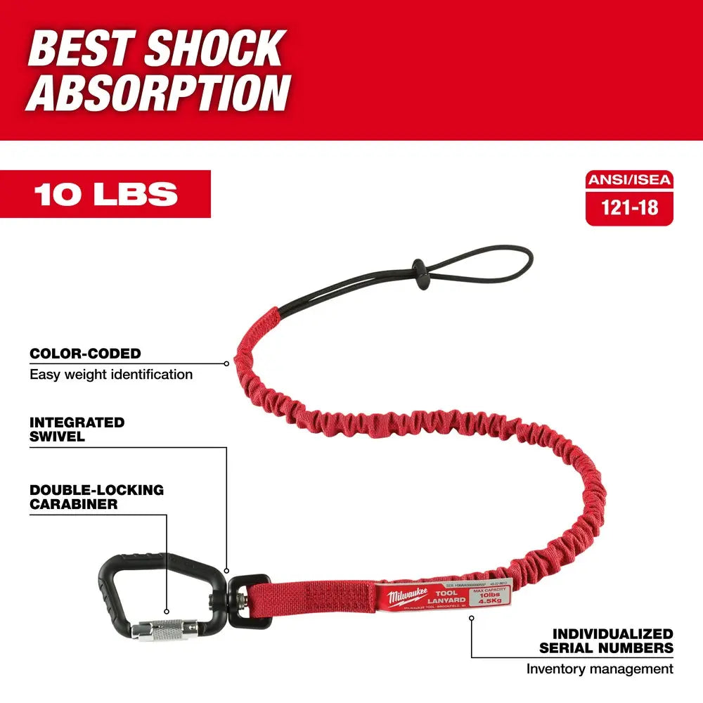 Milwaukee 48-22-8810 - 10 Lb. Locking Tool Lanyard - Wise Line Tools