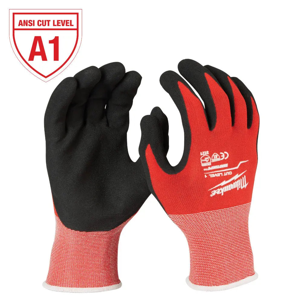Milwaukee 48-22-8901B - Cut Level 1 Nitrile Dipped Gloves - M - Wise Line Tools