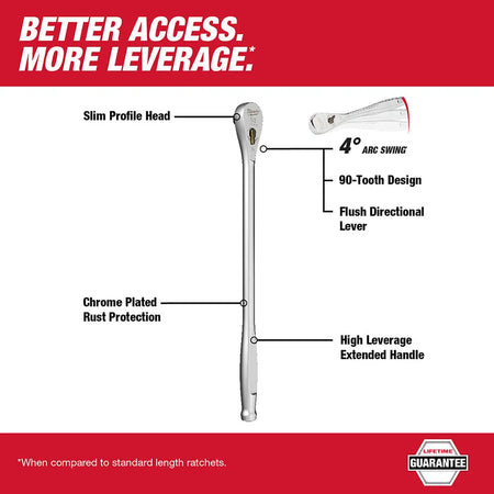 Milwaukee 48-22-9050 - 1/2" Drive 18" Ratchet - Wise Line Tools
