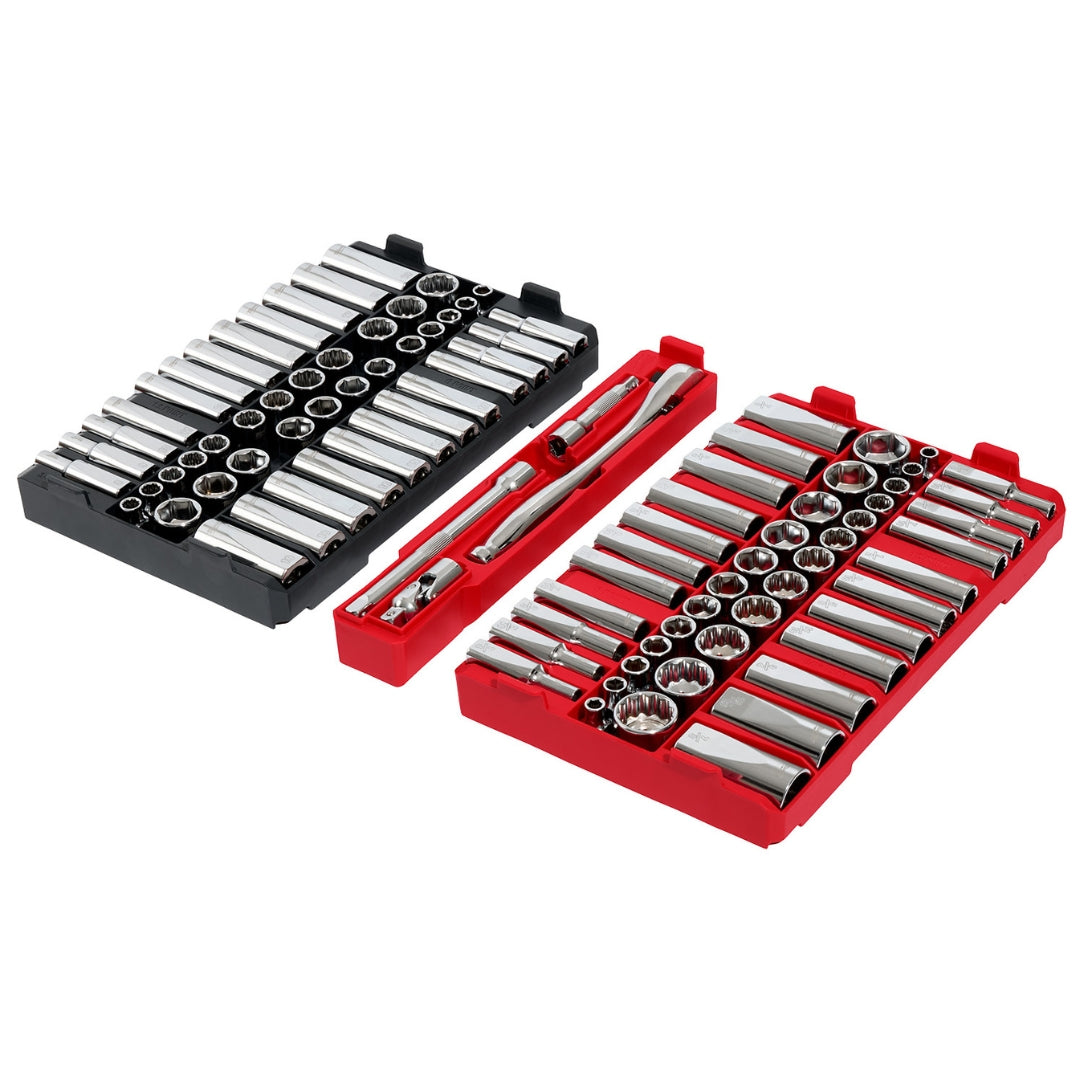 Milwaukee 48-22-9285 - Milwaukee 48-22-9285 98-Piece 3/8" Drive 6-Point and 12-Point Ratchet & Socket Set (View 4)