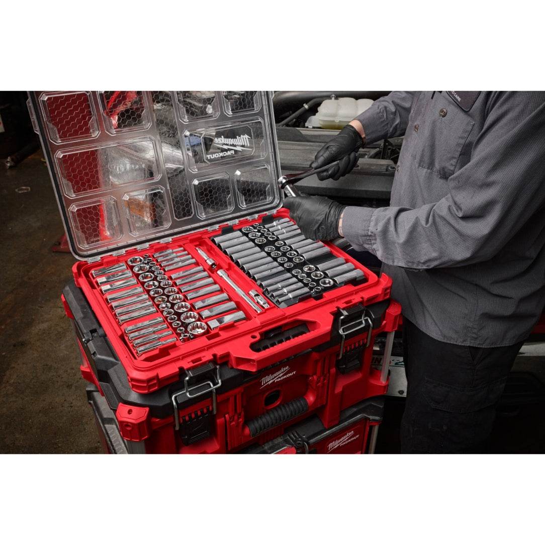 Milwaukee 48-22-9285 - Milwaukee 48-22-9285 98-Piece 3/8" Drive 6-Point and 12-Point Ratchet & Socket Set (View 5)