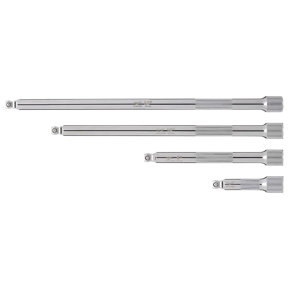 Milwaukee 48-22-9350 - 4pc 1/4” Drive Wobble Extension Set - Wise Line Tools