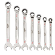 Milwaukee 48-22-9406 - 7pc Ratcheting Combination Wrench Set - SAE - Wise Line Tools