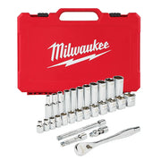 Milwaukee 48-22-9408 - 3/8 in. Drive 28 pc. Ratchet & Socket Set- SAE - Wise Line Tools